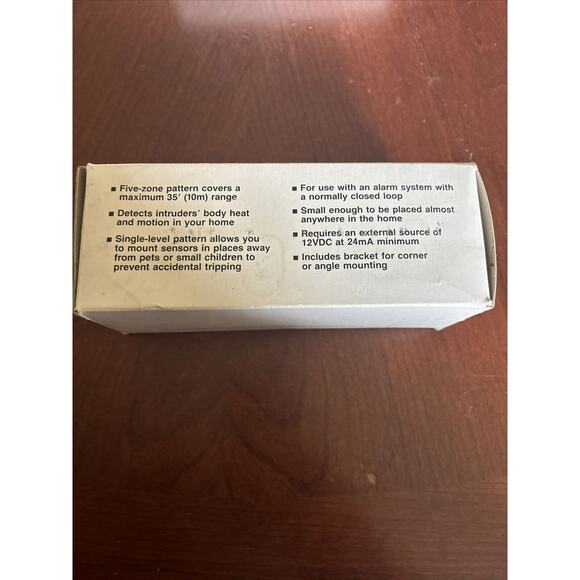 SAFE HOUSE INFRARED MOTION SENSOR PART NO.49-530 OAL 5" COVERS MAX RANGE 35" - Picture 6 of 8